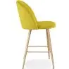 Buy Velvet Upholstered Stool - Scandinavian Design - 66cm - Bennett Yellow 61288 home delivery