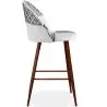 Buy Patchwork Upholstered Stool - Scandinavian Style - Black and White - 66cm - Bennett White / Black 61290 - prices