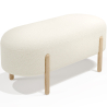 Buy Upholstered Bouclé Bench - Round White 61250 - in the EU
