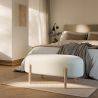Buy Upholstered Bouclé Bench - Round White 61250 - prices