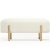 Buy Upholstered Bouclé Bench - Round White 61250 - in the EU