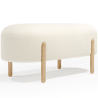 Buy Upholstered Bouclé Bench - Round White 61250 at MyFaktory