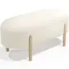 Buy Upholstered Bouclé Bench - Round White 61250 - in the EU