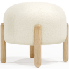Buy Low Stool Upholstered in Bouclé - Round White 61251 in the Europe