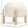 Buy Low Stool Upholstered in Bouclé - Round White 61251 - in the EU
