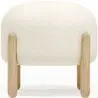 Buy Low Stool Upholstered in Bouclé - Round White 61251 - in the EU