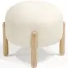 Buy Low Stool Upholstered in Bouclé - Round White 61251 in the Europe