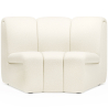 Buy Curved Module Sofa - Upholstered in Bouclé Fabric - Barkleyn White 61248 - in the EU