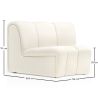 Buy Curved Module Sofa - Upholstered in Bouclé Fabric - Barkleyn White 61248 at MyFaktory