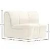 Buy Curved Module Sofa - Upholstered in Bouclé Fabric - Barkleyn White 61248 at MyFaktory