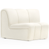 Buy Curved Module Sofa - Upholstered in Bouclé Fabric - Barkleyn White 61248 at MyFaktory