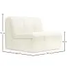 Buy Straight Module Sofa - Upholstered in Bouclé Fabric - Barkleyn White 61249 - prices