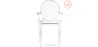 Buy Pack of 2 Transparent Dining Chair - Armrest Design - Louis King Transparent 58735 in the Europe
