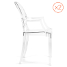 Buy Transparent Dining Chair - Armrest Design - Louis King Transparent 58735 with a guarantee