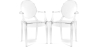 Buy Pack of 2 Transparent Dining Chair - Armrest Design - Louis King Transparent 58735 in the Europe