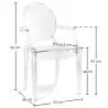 Buy Pack of 2 Transparent Dining Chair - Armrest Design - Louis King Transparent 58735 at MyFaktory