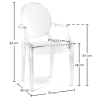 Buy Transparent Dining Chair - Armrest Design - Louis King Transparent 58735 at MyFaktory