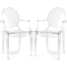 Buy Transparent Dining Chair - Armrest Design - Louis King Transparent 58735 - in the EU