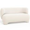 Buy 2/3 Seater Sofa - Upholstered in Bouclé Fabric - Janko White 61252 in the Europe