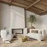 Buy 2/3 Seater Sofa - Upholstered in Bouclé Fabric - Janko White 61252 at MyFaktory