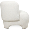 Buy  Upholstered Armchair - Bouclé Fabric Lounge Chair - Janko White 61296 - in the EU