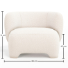 Buy  Upholstered Armchair - Bouclé Fabric Lounge Chair - Janko White 61296 - prices