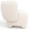 Buy  Upholstered Armchair - Bouclé Fabric Lounge Chair - Janko White 61296 at MyFaktory