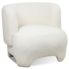 Buy  Upholstered Armchair - Bouclé Fabric Lounge Chair - Janko White 61296 - prices
