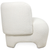 Buy  Upholstered Armchair - Bouclé Fabric Lounge Chair - Janko White 61296 in the Europe