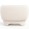 Buy  Upholstered Armchair - Bouclé Fabric Lounge Chair - Janko White 61296 with a guarantee