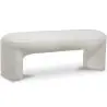 Buy Upholstered Bench in Bouclé Fabric - Loriel White 61307 - in the EU