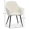 Buy Upholstered Dining Chair in Velvet - Saza Beige 61297 at MyFaktory