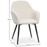Buy Upholstered Dining Chair in Velvet - Saza Beige 61297 - in the EU