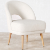 Buy Upholstered Dining Chair in Bouclé - Arka White 61298 - in the EU
