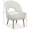 Buy Upholstered Dining Chair in Bouclé - Arka White 61298 in the Europe