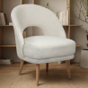 Buy Upholstered Dining Chair in Bouclé - Arka White 61298 home delivery