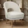 Buy Upholstered Dining Chair in Bouclé - Arka White 61298 - prices