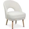 Buy Upholstered Dining Chair in Bouclé - Arka White 61298 in the Europe