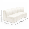 Buy Modular Sofa - Upholstered in Bouclé - 2 Modules - 3/4 Seater - Barkleyn White 61308 - prices