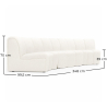 Buy Modular Sofa - Upholstered in Bouclé - 3 Modules  - 4/5 Seater - Barkleyn White 61309 at MyFaktory