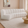Buy Modular Sofa - Upholstered in Bouclé - 3 Modules  - 4/5 Seater - Barkleyn White 61309 - prices