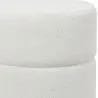 Buy Round Pouf Upholstered in Bouclé Fabric - Leta White 61299 - in the EU