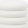 Buy Round Pouf Upholstered in Bouclé Fabric - Leonora White 61301 in the Europe