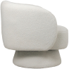 Buy Armchair Upholstered in Bouclé Fabric - Curved Design - Lilo White 61304 in the Europe