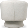Buy Armchair Upholstered in Bouclé Fabric - Curved Design - Lilo White 61304 home delivery