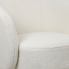 Buy Armchair Upholstered in Bouclé Fabric - Curved Design - Lilo White 61304 with a guarantee