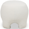 Buy Upholstered Ottoman - Pouf in Bouclé Fabric - Janko White 61305 in the Europe