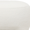 Buy Upholstered Ottoman - Pouf in Bouclé Fabric - Janko White 61305 home delivery