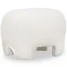 Buy Upholstered Ottoman - Pouf in Bouclé Fabric - Janko White 61305 - prices
