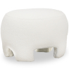 Buy Upholstered Ottoman - Pouf in Bouclé Fabric - Janko White 61305 - prices